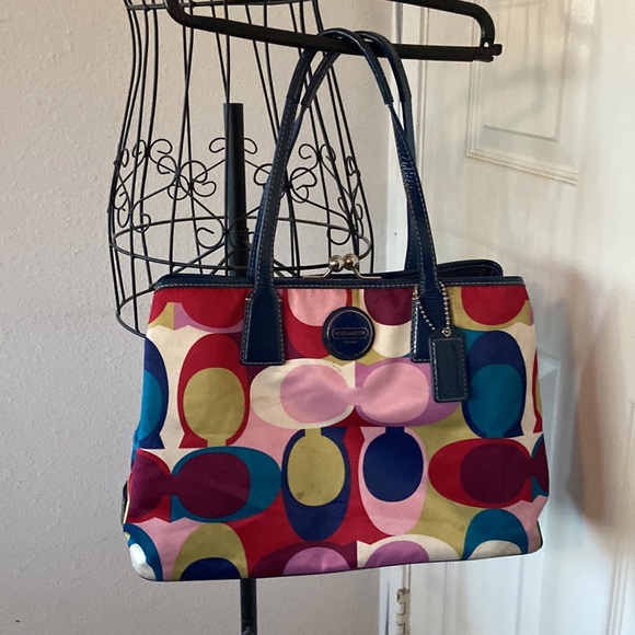 Multi Color Coach Purse - Picture 2 of 16